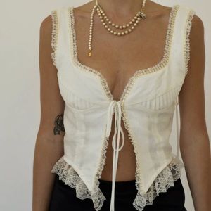 Fait par foutch Renee linen corset top.